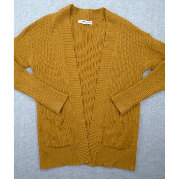 Love Change Italy Knit Cardigan Sweater Burnt Orange 21"Across x 28" Tall - Picture 1 of 14
